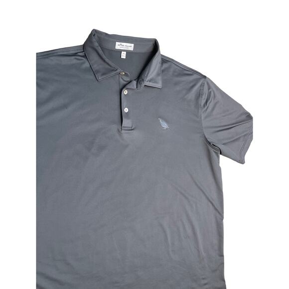 Peter Millar Dark Gray Tour Fit Relaxed Performance Polo Size XL - Picture 3 of 9